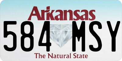 AR license plate 584MSY