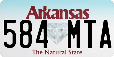 AR license plate 584MTA