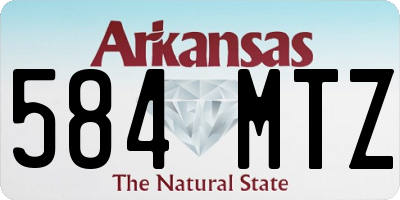 AR license plate 584MTZ