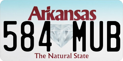 AR license plate 584MUB