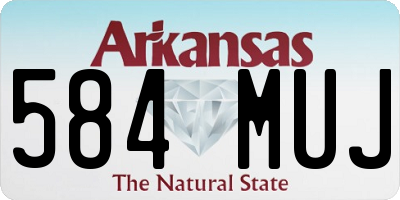 AR license plate 584MUJ