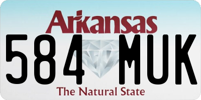 AR license plate 584MUK