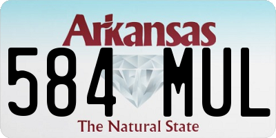 AR license plate 584MUL