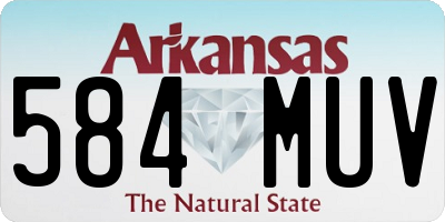 AR license plate 584MUV
