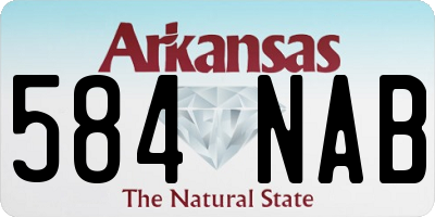 AR license plate 584NAB