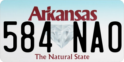 AR license plate 584NAO