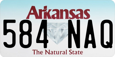AR license plate 584NAQ