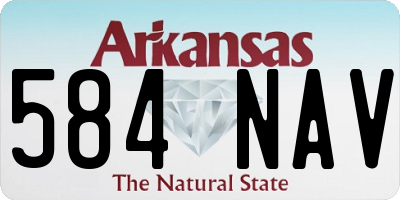 AR license plate 584NAV