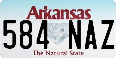 AR license plate 584NAZ