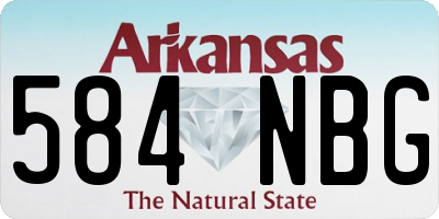 AR license plate 584NBG