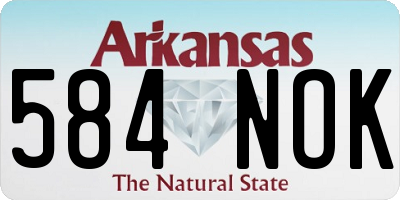 AR license plate 584NOK