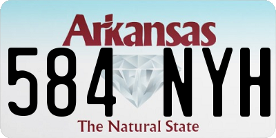 AR license plate 584NYH
