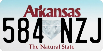 AR license plate 584NZJ