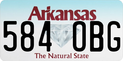 AR license plate 584OBG