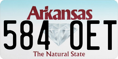 AR license plate 584OET