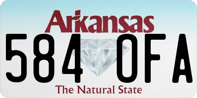 AR license plate 584OFA