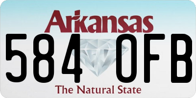 AR license plate 584OFB