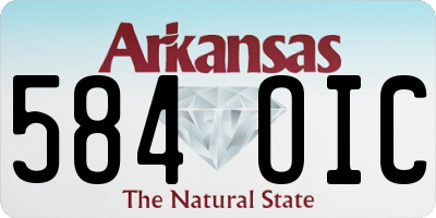 AR license plate 584OIC