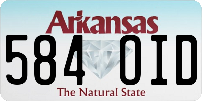 AR license plate 584OID