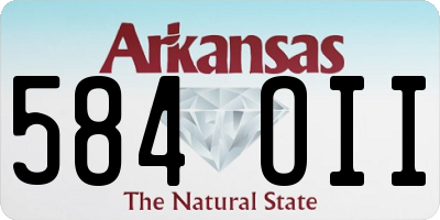 AR license plate 584OII