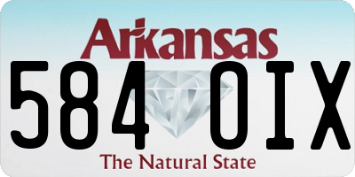 AR license plate 584OIX
