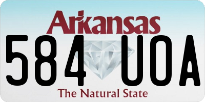 AR license plate 584UOA