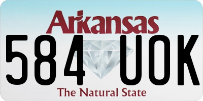 AR license plate 584UOK