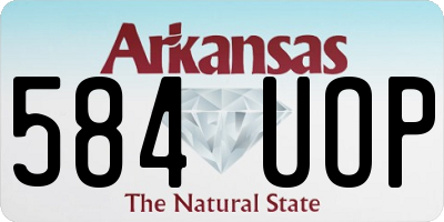 AR license plate 584UOP