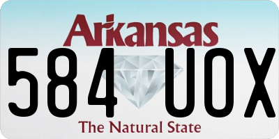 AR license plate 584UOX