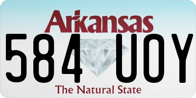 AR license plate 584UOY