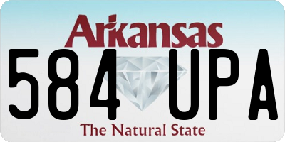 AR license plate 584UPA