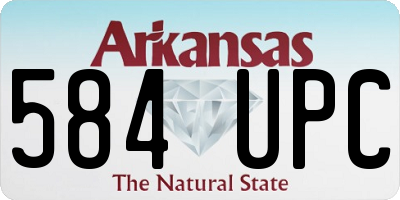 AR license plate 584UPC