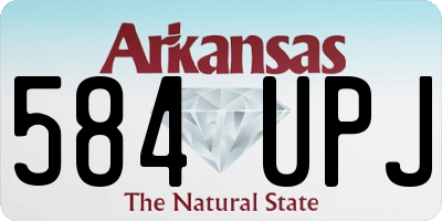 AR license plate 584UPJ