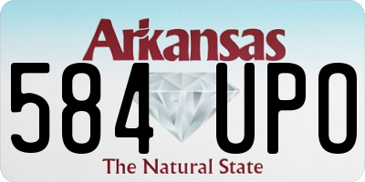 AR license plate 584UPO
