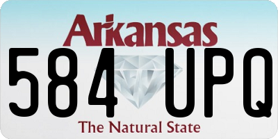 AR license plate 584UPQ