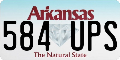 AR license plate 584UPS