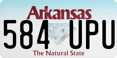 AR license plate 584UPU