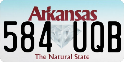 AR license plate 584UQB