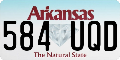 AR license plate 584UQD