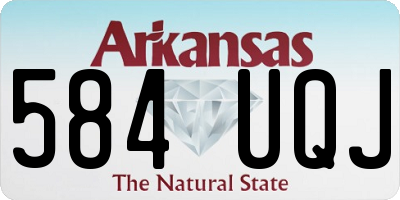 AR license plate 584UQJ