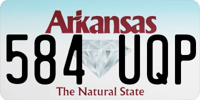 AR license plate 584UQP