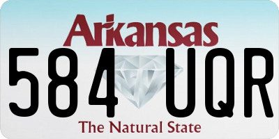 AR license plate 584UQR