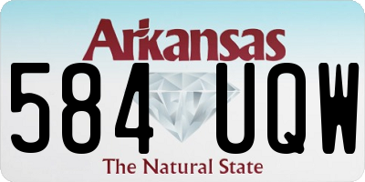 AR license plate 584UQW