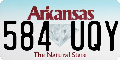 AR license plate 584UQY