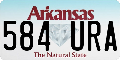 AR license plate 584URA