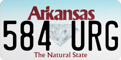 AR license plate 584URG