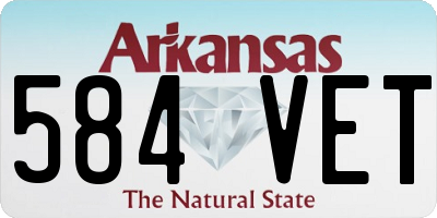 AR license plate 584VET