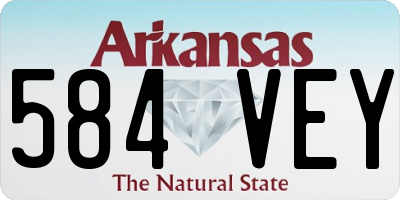 AR license plate 584VEY