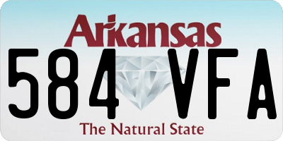 AR license plate 584VFA
