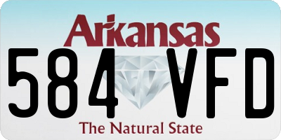 AR license plate 584VFD